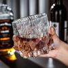 Стеклянный бокал для виски Black Ice Luxury с чеканным узором - Высокоэстетичный креативный винный бокал для KTV