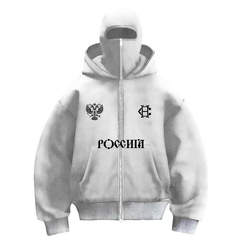 Трендовый международный бренд бархатный двойной капюшон уникального дизайна осенне-зимний новый унисекс свободный свитер Y2K