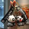 Adorable Cartoon Panda Keychain Silica Gel Accessory Cute Gift For Couples And Friends