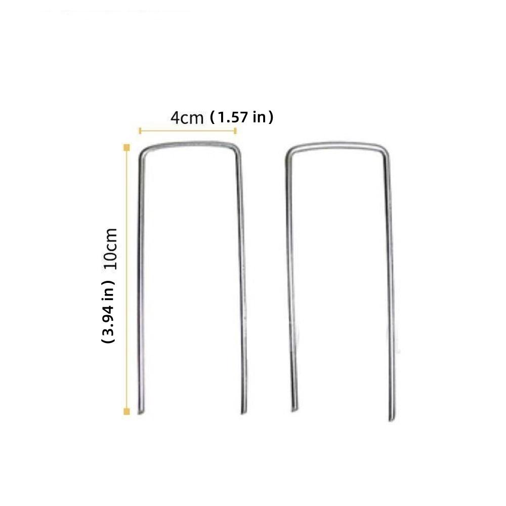 50 Садовый фиксатор U-образной формы, толщина 2,5 мм, ширина 4 см, длина 10 см, большие U-образные гвозди