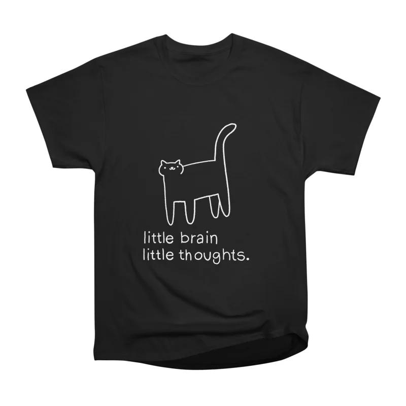 Men Casual Shirts Short Sleeves LITTLE BRAIN Tees Oversized T-shirts