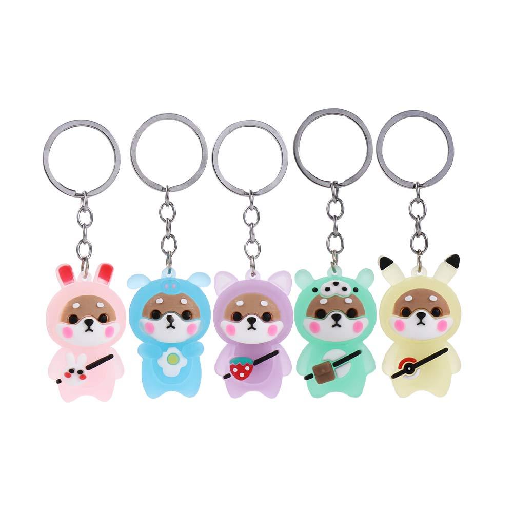 Bag Key Chain Shoulder Bag Bear Pendant Flashing Light Keychain Doll Pendant Key Rings Keychain