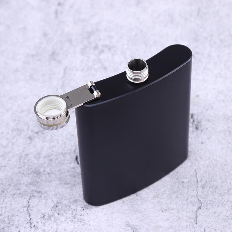 Матовая черная аэрозольная краска 6 унций Карманная фляга из нержавеющей стали Подарочный набор