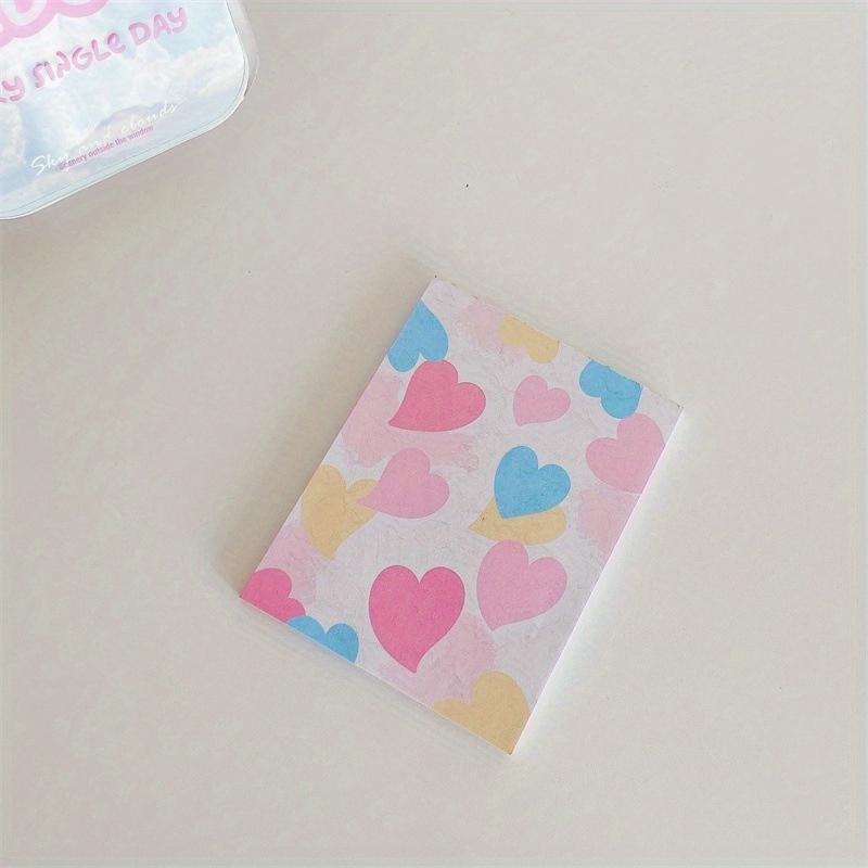 3sets (150sheets) Colorful Love Series Cute Korean Version of Note Paper, Can Tear Non-sticky Note, Student Note Paper, Ledger Decoration Materials