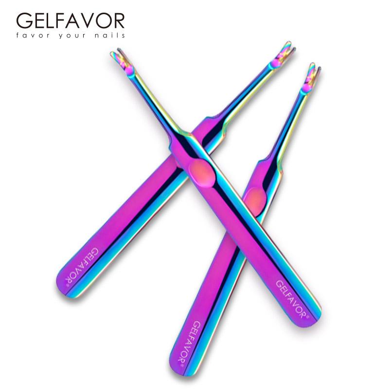 Gelfavor 1PC Full Beauty Cuticle Remover Pusher Trimmer Callus Dead Skin Cut Tools Chameleon Fork Nail Manicure Finger Accessory
