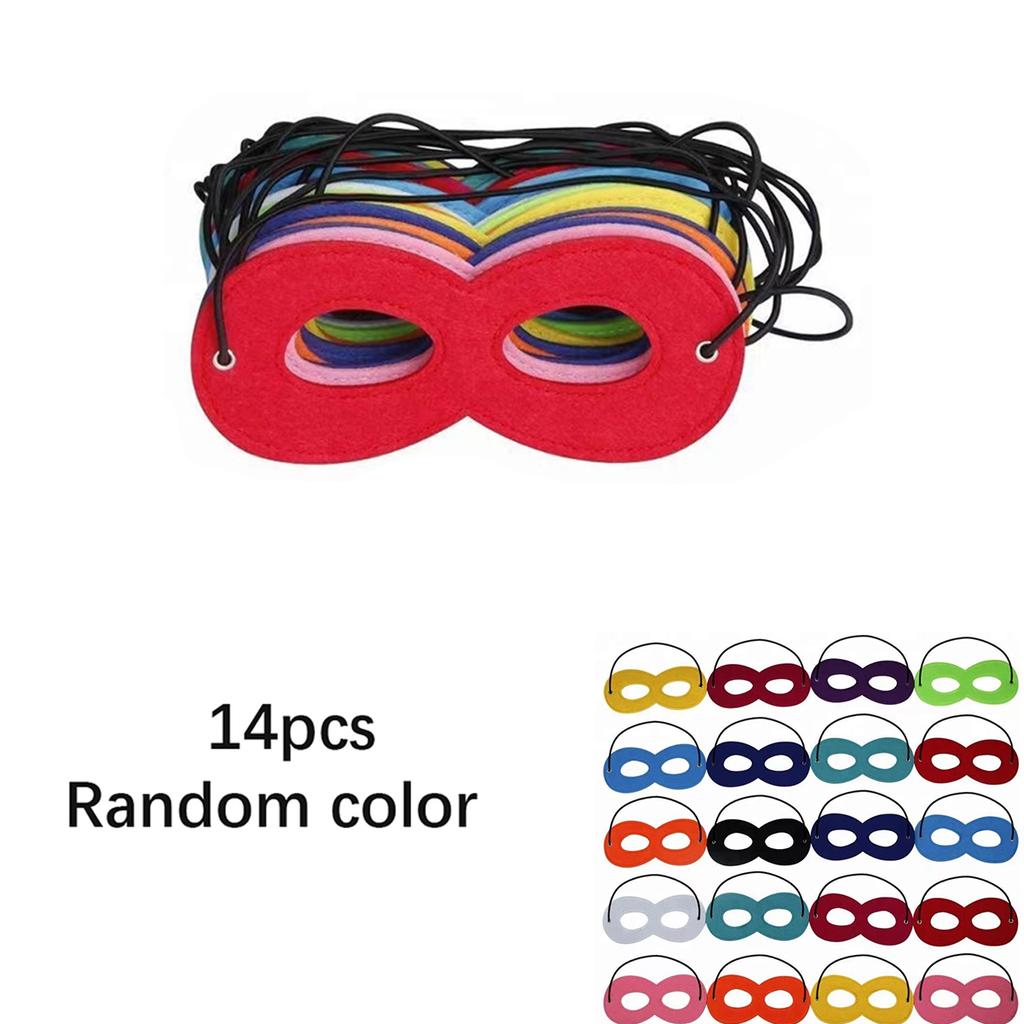 Party Dress Up Masks – Soft Felt Eye Masks with Adjustable Elastic, DIY Cosplay Props for Birthday, Halloween & School Role Play