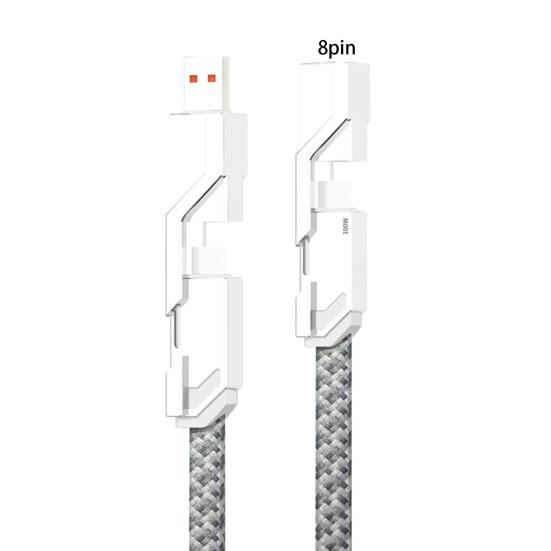 Зарядный шнур 4-в-1, антискручивающийся кабель 100 Вт, высокоскоростное зарядное устройство для передачи данных, аксессуары для мобильных телефонов