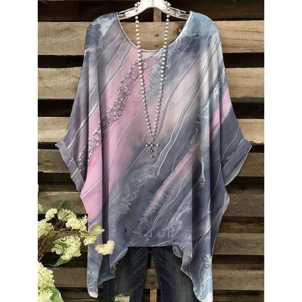 Summer Simple Stripe Pattern Printin Graphic Tees Clothes Fashion Women's Vintage Short Sleeve T-Shirt Street Fashion Women Top
