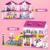 1018 шт. Город 1 смена 3 летняя двухэтажная вилла дом горка строительные блоки друзья DIY сад цветы фигурки кирпичи игрушки