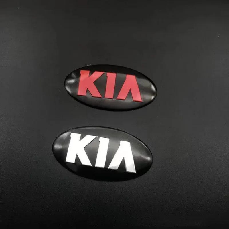 AABJA1 ABS Car Front Hood Emblem Rear Trunk Modified Badge For KIA Logo Sportage K5 R Sorento Carens Steering Wheel Styling Accessories
