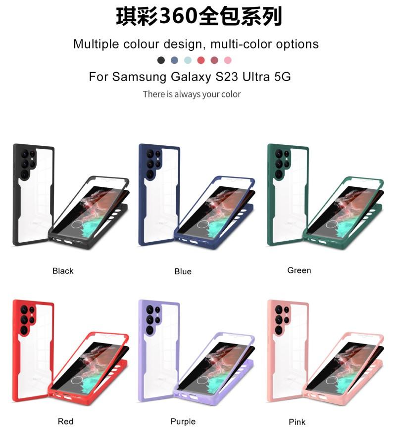Чехол с полной защитой 360 для Samsung S23 S22 S21 Ultra Plus FE A53 A52 A13 A32 A33 A73 A71 A51 A23 A22 Двусторонний противоударный чехол