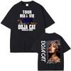 Футболка с графическим принтом Doja Cat Singer 2026 World Tour Унисекс Винтажная Эстетика 100% Хлопок Повседневная Мягкая Женская и Мужская Футболки