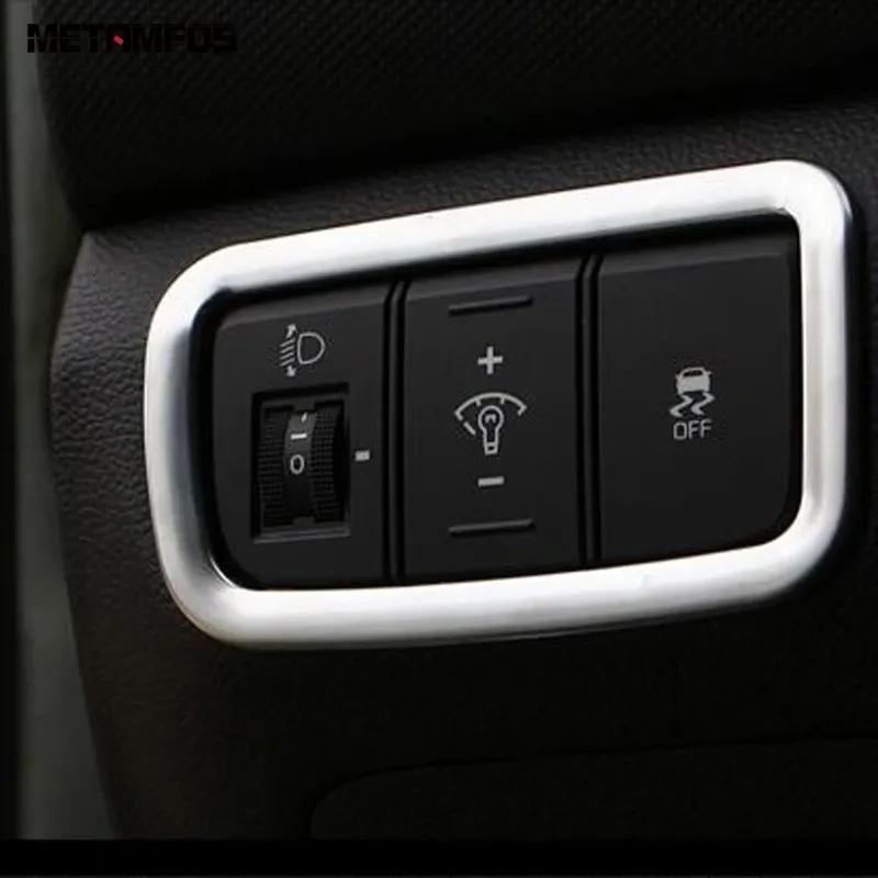 Накладка на переключатель регулировки фар для Hyundai Cantus Creta ix25 2017 2018 Матовая внутренняя отделка Стайлинг автомобиля