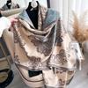 Versatile Double-Sided Imitation Cashmere Scarf Women'S Winter Dual-Purpose Air-Conditioned Room Large Shawl Warm Scarf
