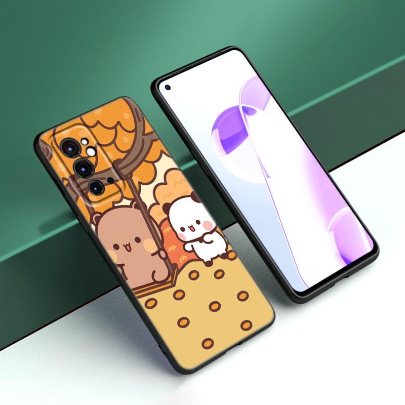Cute BuBu DuDu Black Silicone Phone Case For OnePlus 9 10 11 12 ACE 2V Pro 9RT 10T 10R Nord CE 2 3 Lite N10 N20 N30 5G