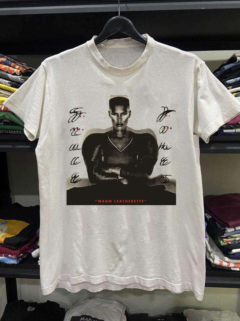 Grace Jones' 'Warm Leatherette' Turns 45 T Shirt White All Size Gift Fan HH427