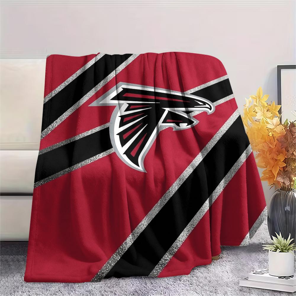 Фланелевое одеяло с принтом Atlanta Falcons, Высококачественное, Удобное для всех сезонов, Декор для дома, Тепло и уют, Идеально для рождественских подарков