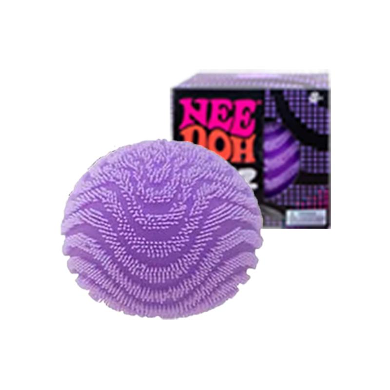 New Model Needoh Fuzz Ball Wonder Waves Sensory Squeeze Toy Textured Stress Relief Fidget Ball For Adults Kids Toy Holiday Gift
