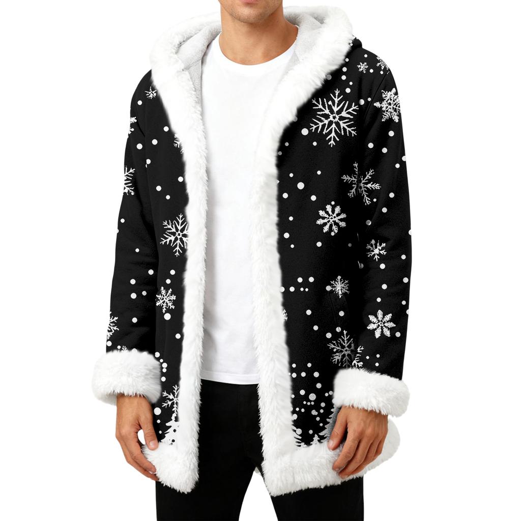 Мужская повседневная куртка с рождественским принтом