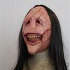 Exposed Teeth Long Hair Red Face Devil Mask Scary Scary Demon Mask Halloween Mask Cosplay