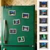 Decorative Whiteboard Accessory 1/6Pcs Fake Window Fridge Magnet, Wooden Natural Scenery Refrigerator Ornament Magnetic Decoration for Kitchen Office