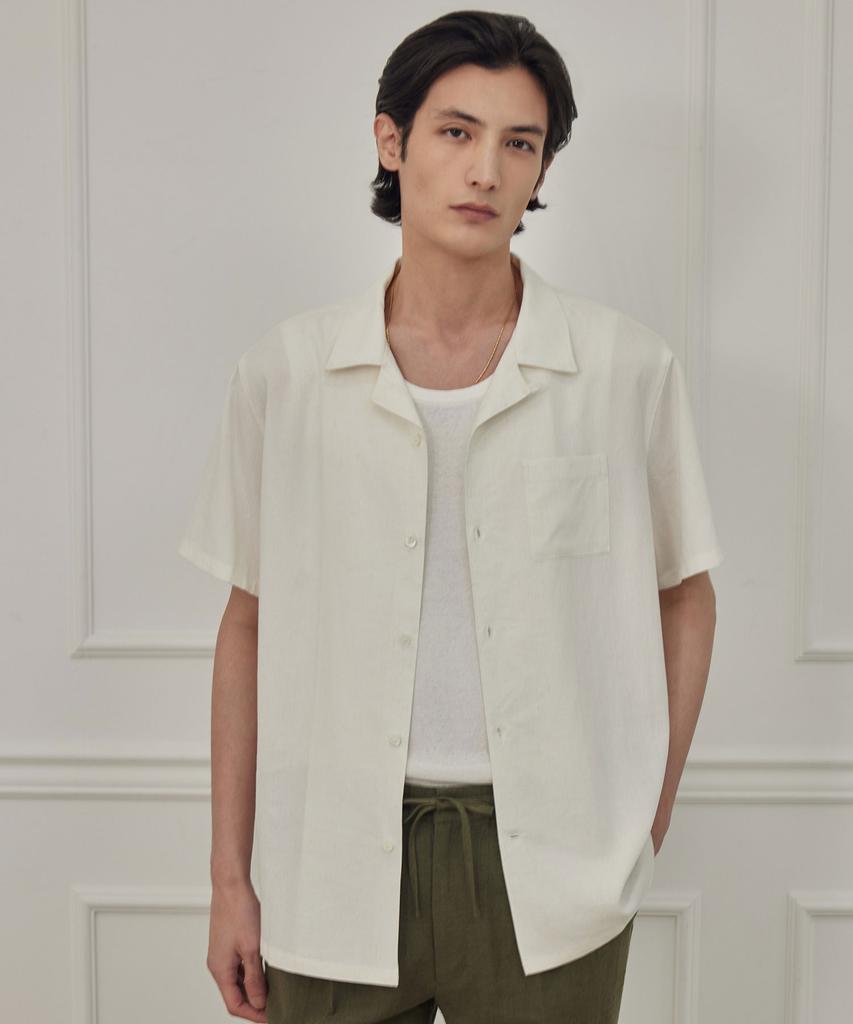 THEKNITCOMPANY Piguardia Linen Shirt - Lucent White