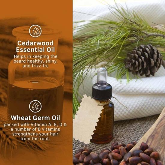 Ustraa Woody Mooch and Beard Oil - 35ml - Shine, Nourishment & Pleasant Fragrance for Beard | No Paraben