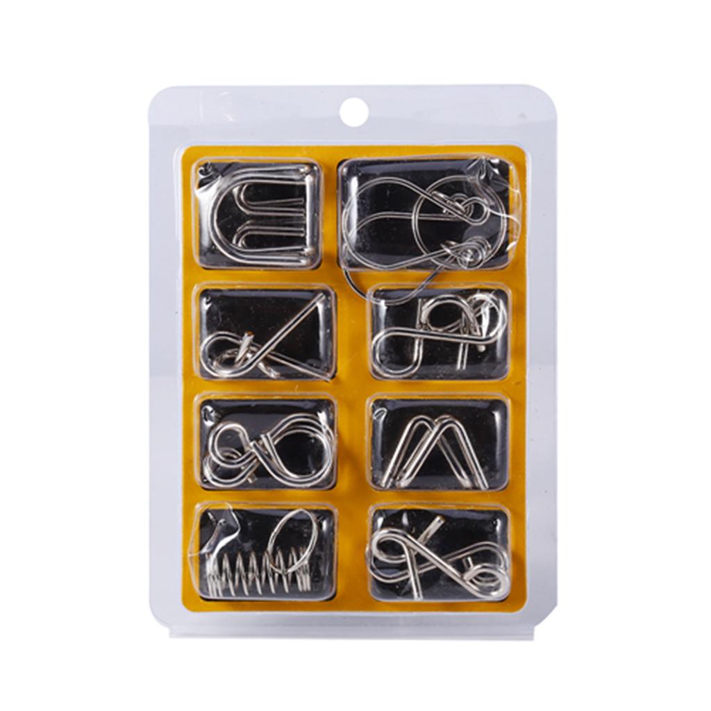 8 шт./компл. металлическая проволока IQ тест головоломка игра-головоломка для взрослых и детей игрушки