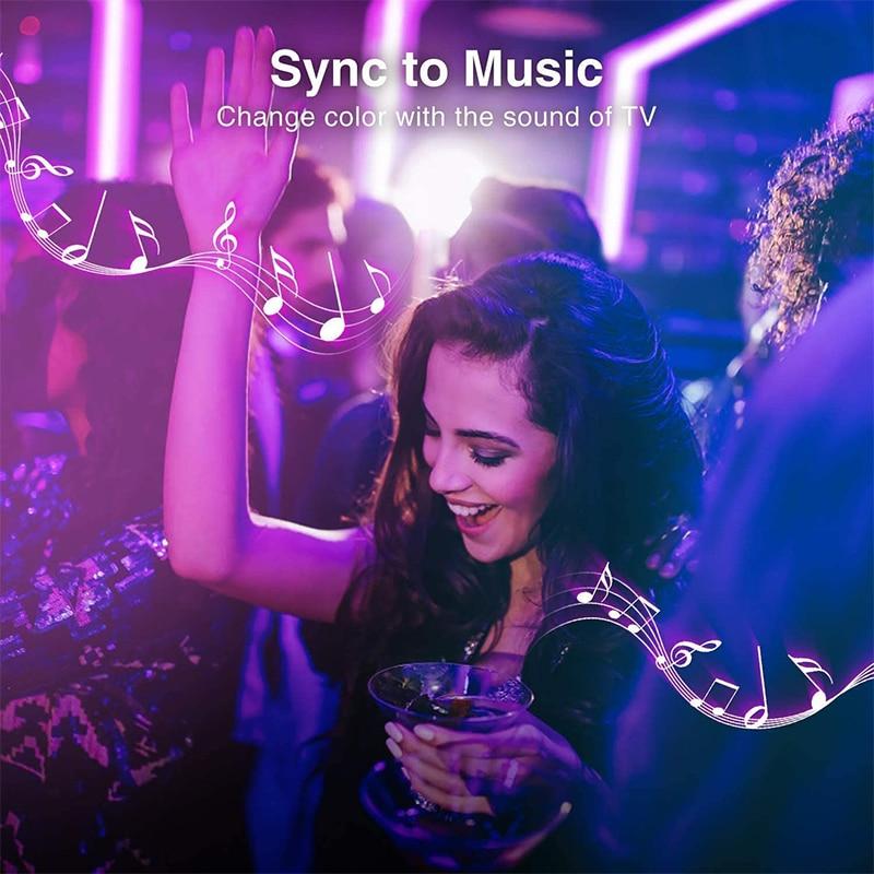 LED Strip RGBIC WS2812b Bluetooth App Control Chasing Effect Light Flexible Tape Diode Ribbon TV Room Christmas Decorat