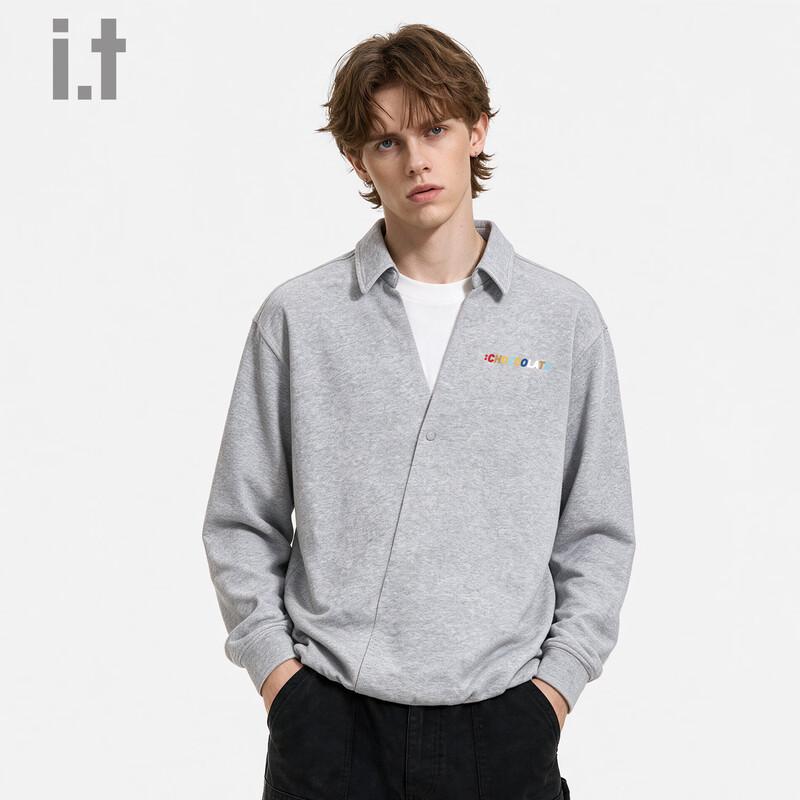 :CHOCOOLATE Unisex Oversized V-Neck Layered Sweatshirt