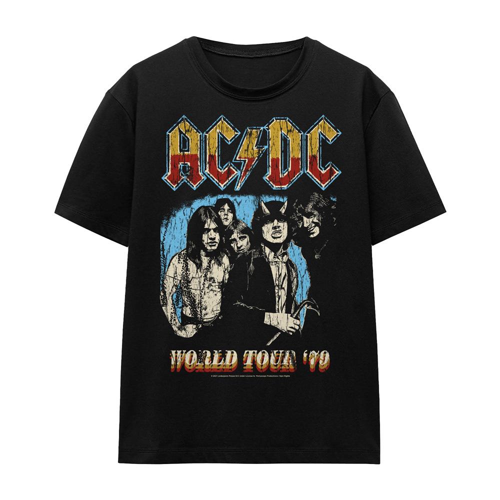 AC/DC Unisex Adult World Tour 79 T-Shirt