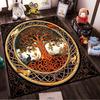 "Tree of Life Pattern Carpet with Celtic Art and Animal Motifs" Suitable for use as an anti-slip for living room bedroom sofas