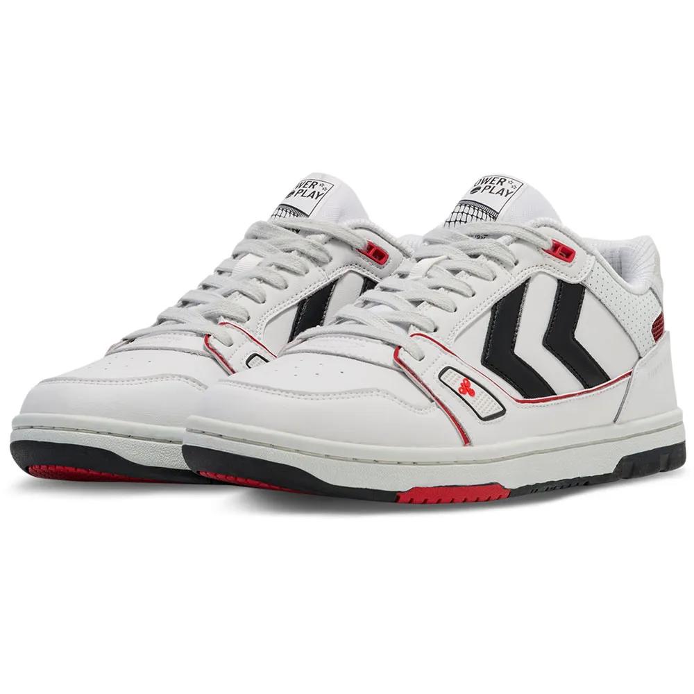 Hummel power play lx-e sneakers coated leather White/Anthracite
