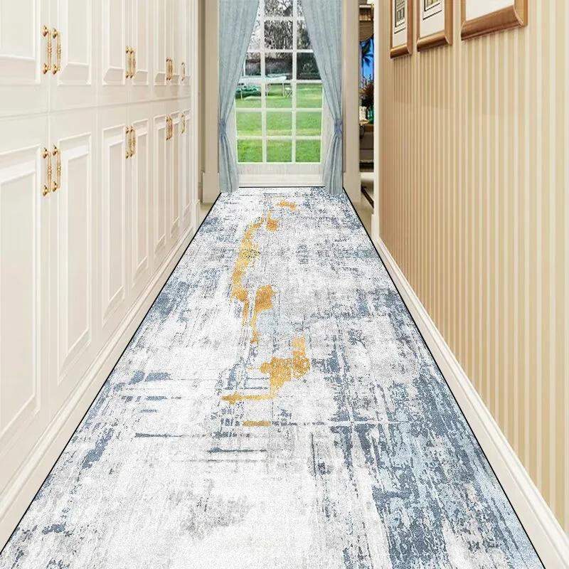 Скандинавский Абстрактный Вилла Длинный Коридор Ковровая Дорожка Холл Проход Домашний Большой Ковер Лестница Удобный Прочный Моющийся Напольный Коврик