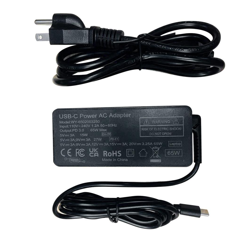 Адаптер питания USB-C Type-C 65 Вт для Nikon, для Canon, для ноутбука ThinkPad, для HP, для Lenovo, портативное зарядное устройство USB-C