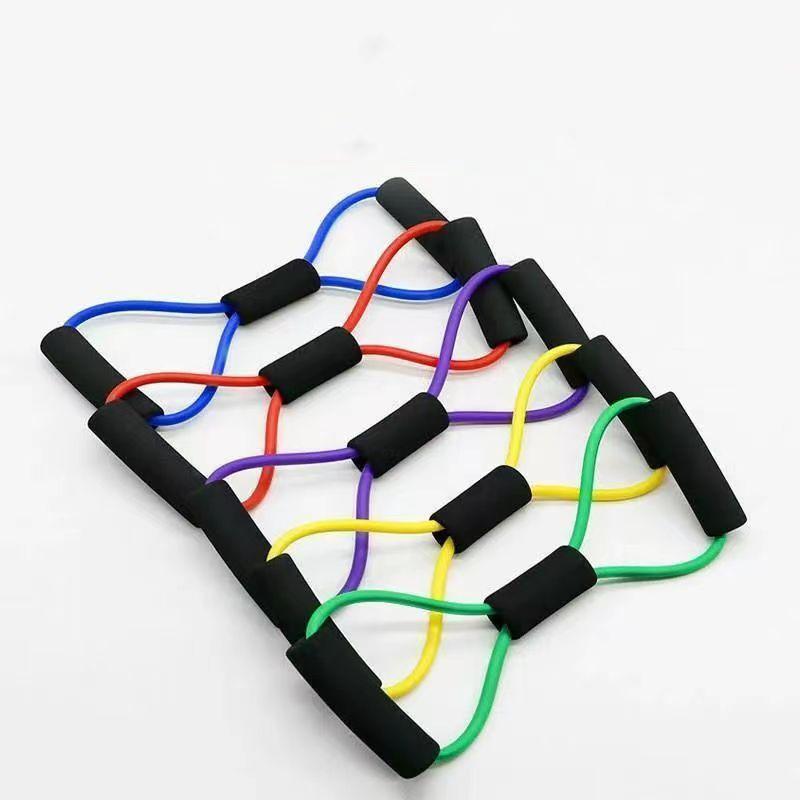 Figure-Eight Resistance Band for Yoga, Pilates, Chest Expansion, Leg Slimming, and Fitness Training.