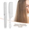Набор из 2 предметов, расческа для волос, алюминиевая, нержавеющая сталь, антистатическая, редкая расческа для стрижки волос, инструмент для красоты