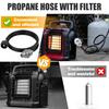 6/12FT Propane Fuel Adapter Hose with Filter for Buddy Heater QCC1/Type1 Adapter Connect 20-45 Lb Propane Tanks Detachable Adapter Replacement