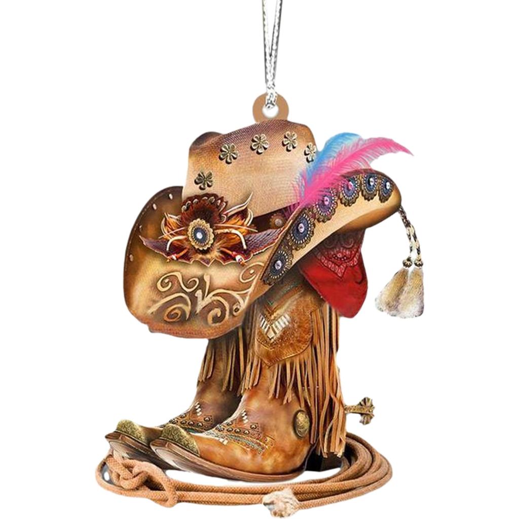 Акриловое седло для лошади, автомобильное украшение, подвеска на зеркало заднего вида, рождественская елка, украшение для девушек-ковбоев, любителей лошадей