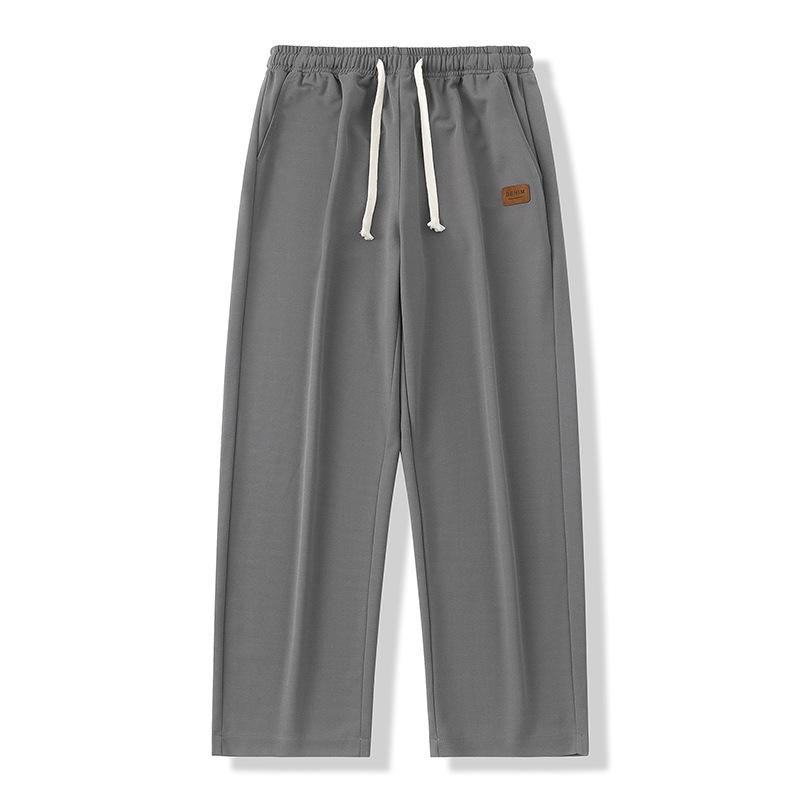 Летние спортивные брюки для мужчин Ice Silk, свободный крой для подростков, широкие брюки, осенние свободные повседневные брюки для мужчин