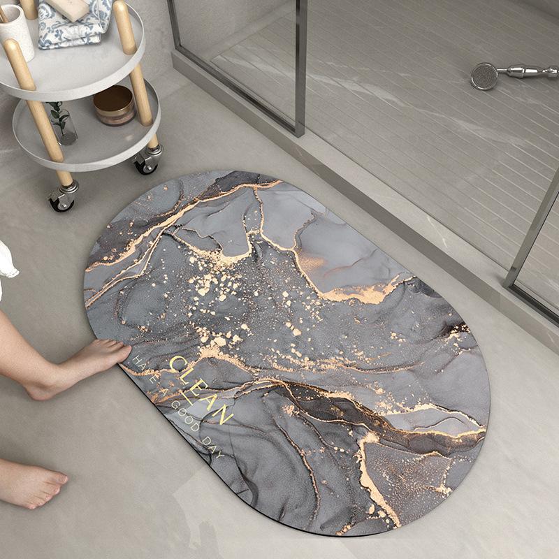 Коврик для впитывания диатомовой грязи, коврик для туалетной двери, мягкий коврик из диатомовой земли, нескользящий коврик для ванной комнаты, коврик для туалета в ванной