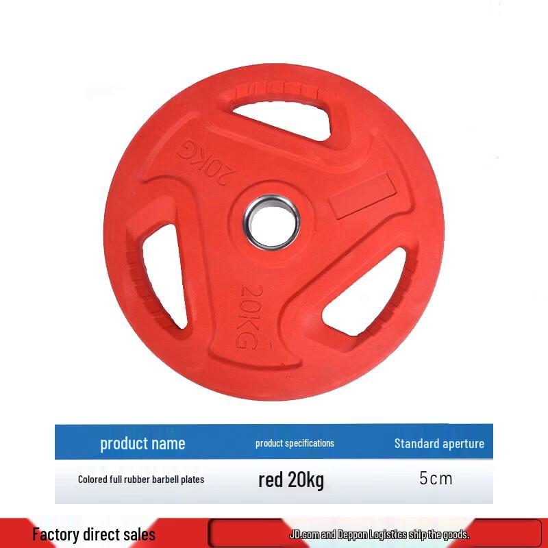 Yituo Colored Rubber Barbell Plates with Hand Grips