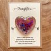 Daughter Pocket Hug with Positive Card Emotional Support Love Heart Figurine Son Sister Niece Pocket Token Decoration Inspirational Encouragement Gift
