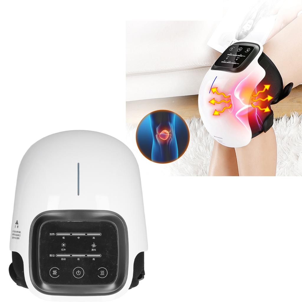 Электрический массажер для колена, компресс, снижение усталости, вибрация, устройство для массажа колена, перезаряжаемый через USB, белый цвет