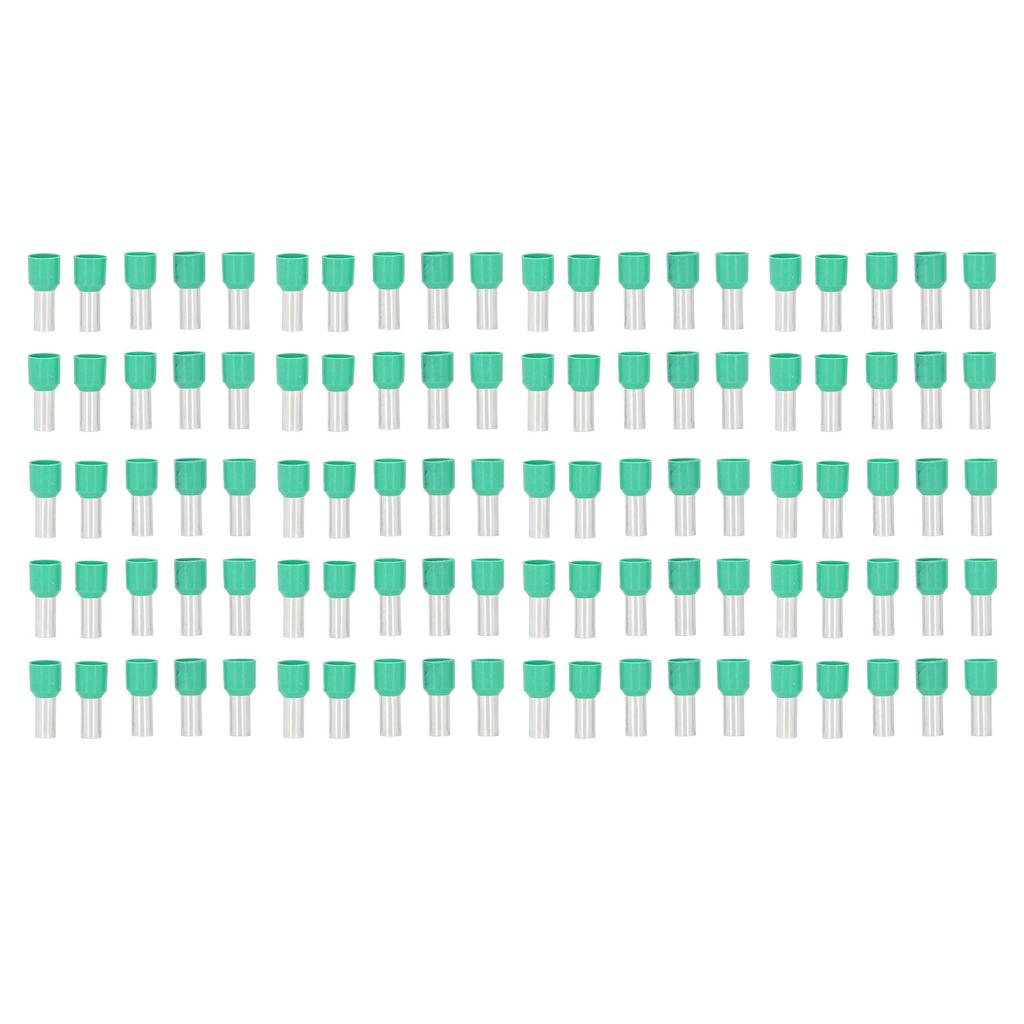 100Pcs Insulated Round Tube Terminal Crimp End Connector for AWG 6 Electrical Wire E16‑12