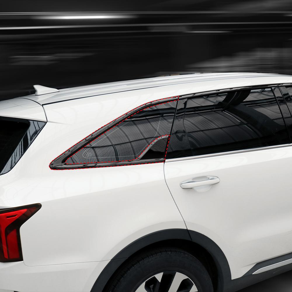 Для Kia Sorento MQ4 2021-2026 10 шт. ABS Декоративная полоска на окно автомобиля Кнопка Накладка на боковую панель Отделка Декоративная полоска на окно стойки D