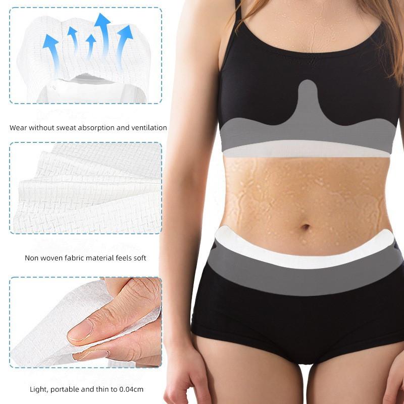 2 шт. Большие моющиеся многоразовые поглощающие пот прокладки, клейкие поглощающие пот прокладки для спортивного нижнего белья, хлопковые прокладки, впитывающие пот