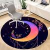 1pc Moon Stars Office Round Area Rug, Under Office Chairs Bedroom Living Room Home Decor, Room Deco, Available in Various Sizes