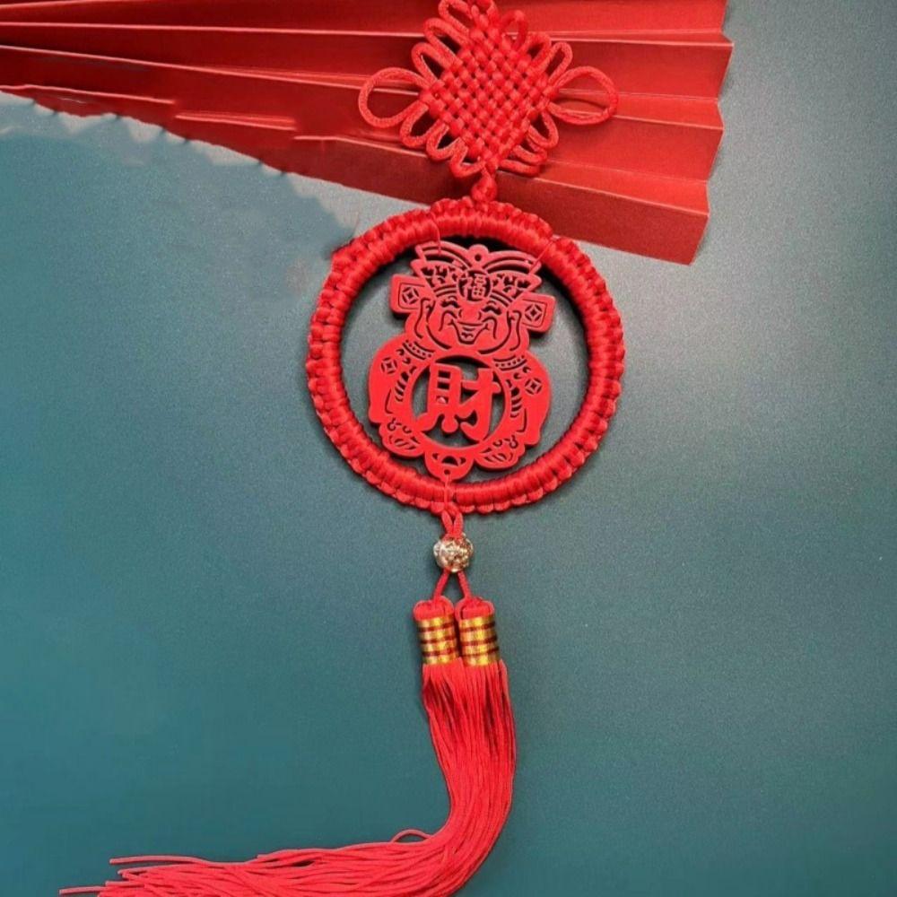 Reusable Chinese Knot Pendant Red New Year Ornament Blessing Spring Festival Hanging Pendant Gifts