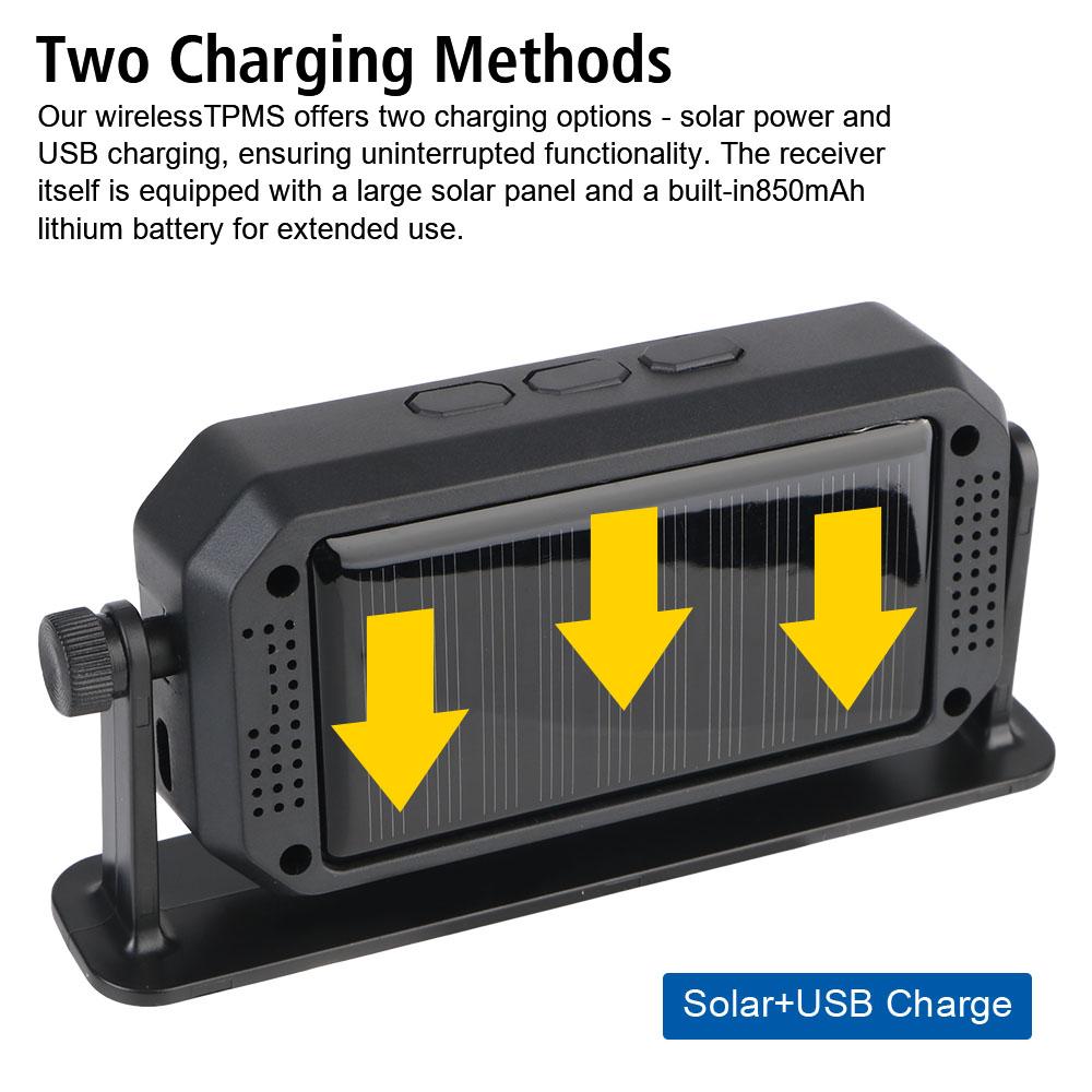 Интеллектуальная сигнализация давления в шинах, предупреждение о температуре, экономия топлива, монитор давления в шинах грузовика/автомобиля, система контроля давления в шинах H13 6 внешних датчиков